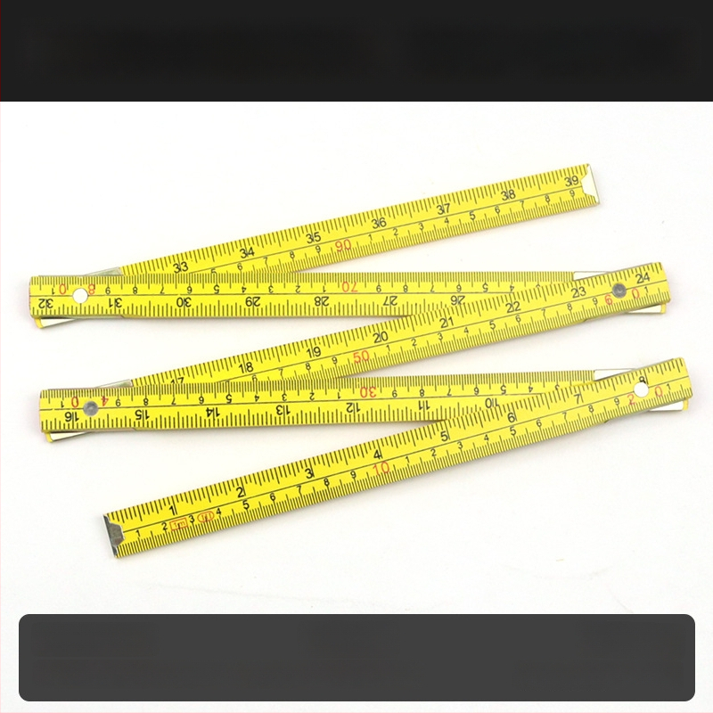 QITE дървена сгъваема линейка, нестандартна форма, двустранна метрична скала, сантиметрова линейка, нетно тегло 105 г