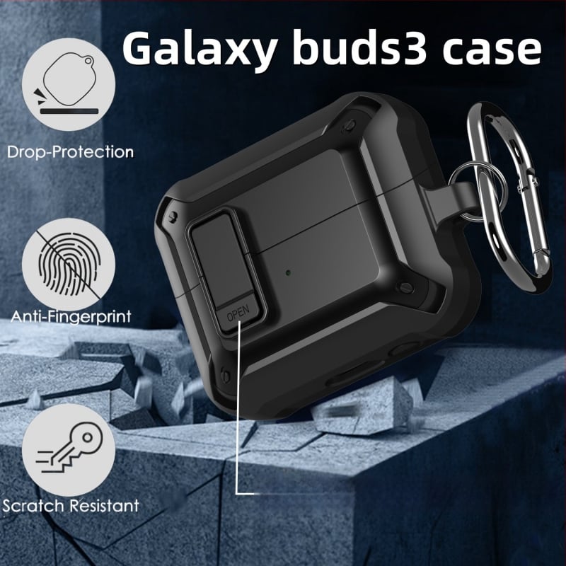 TPU zaštitno kućište za Galaxy Buds3 i Buds3 Pro s jednostavnim mehanizmom zaključavanja