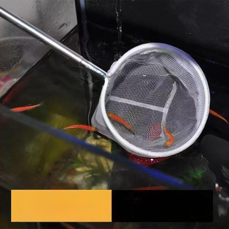 Teleskopska 3D mreža za akvarij za hvatanje guppi, betta i ukrasnih riba, od nehrđajućeg čelika