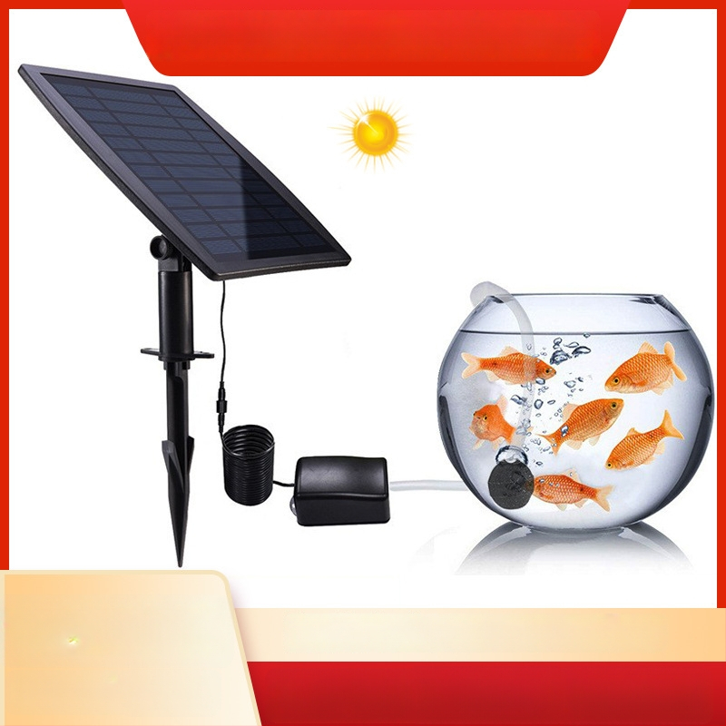 Solarna kompaktna vanjska pumpa za kisik sa ugrađenom baterijom, prenosni aerator velikog protoka za male ribnjake