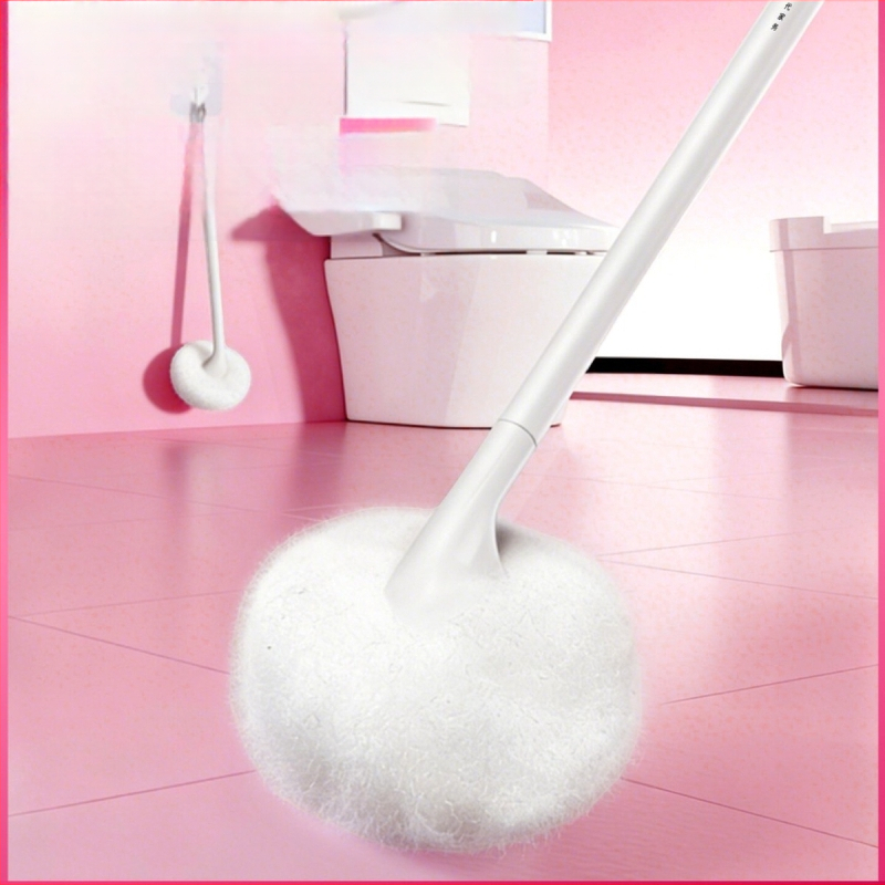 Baojia Jie Perie de toaletă cu peri moi și mâner lung, din plastic, pentru baie