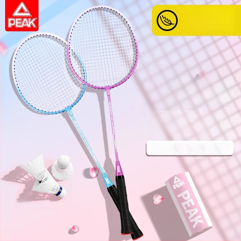 Peak službeni set badminton reketa, dva reketa, ultra lagani i izdržljivi, za odrasle početnike