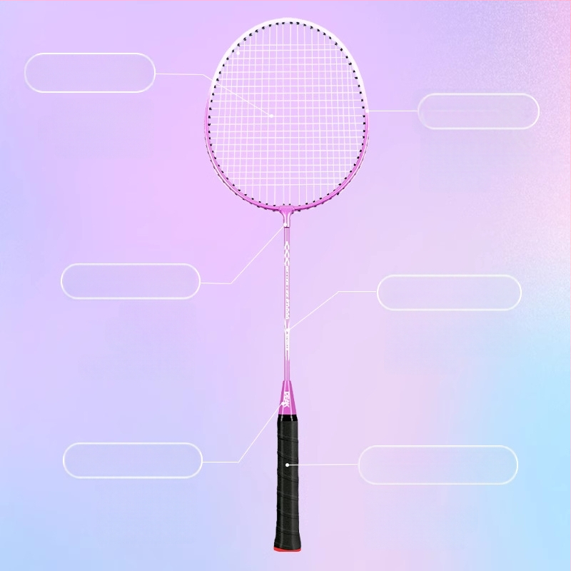 Peak službeni set badminton reketa, dva reketa, ultra lagani i izdržljivi, za odrasle početnike