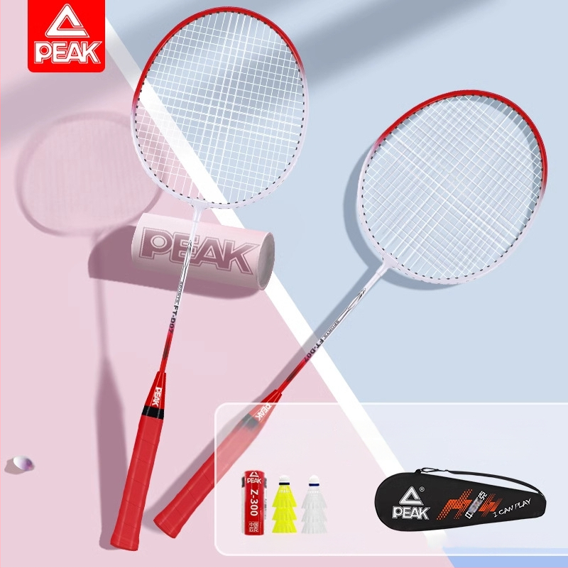 Peak službeni set badminton reketa, dva reketa, ultra lagani i izdržljivi, za odrasle početnike