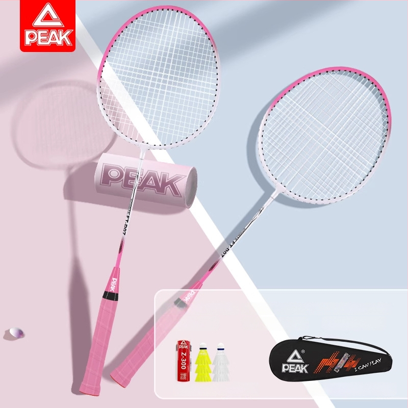 Peak službeni set badminton reketa, dva reketa, ultra lagani i izdržljivi, za odrasle početnike