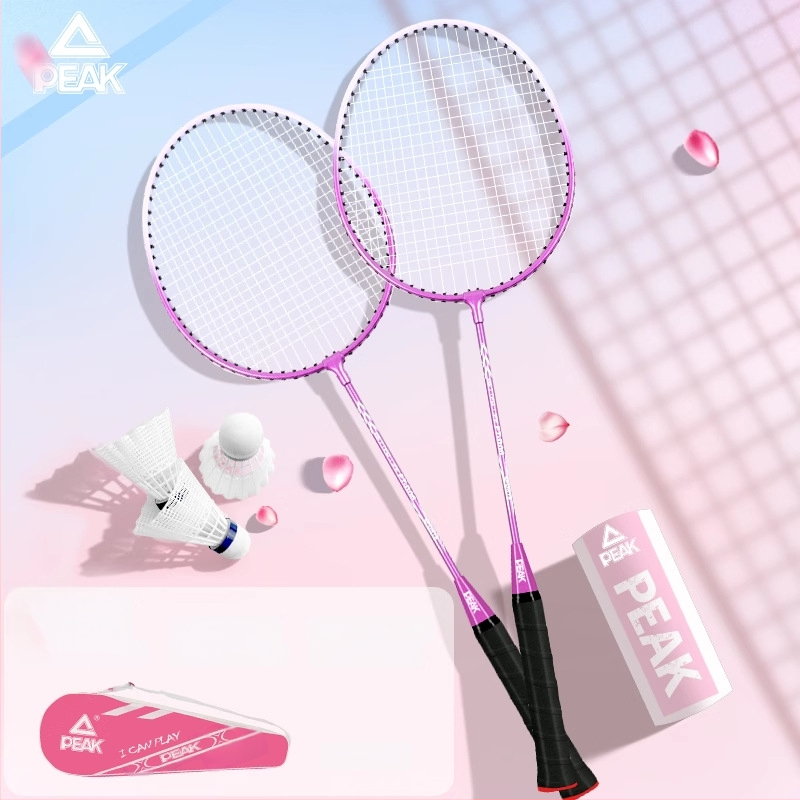 Peak službeni set badminton reketa, dva reketa, ultra lagani i izdržljivi, za odrasle početnike