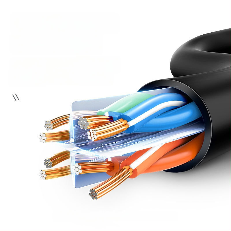 Καλώδιο δικτύου 10G από καθαρό χαλκό, Cat 6E γιγαμπίτ, με κρυστάλλινο συνδετήρα RJ-45, χωρίς ανάγκη για ρούτερ, οικιακό ευρυζωνικό