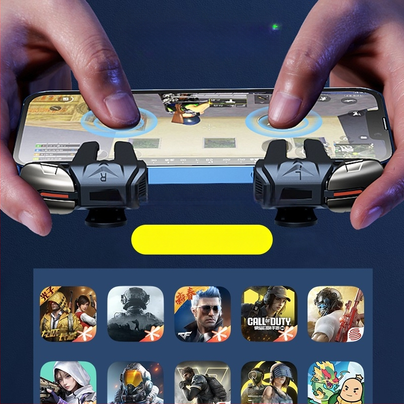 Механичен рамен бутон за мобилни игри с шест пръста - безжичен интерфейс, начално ниво