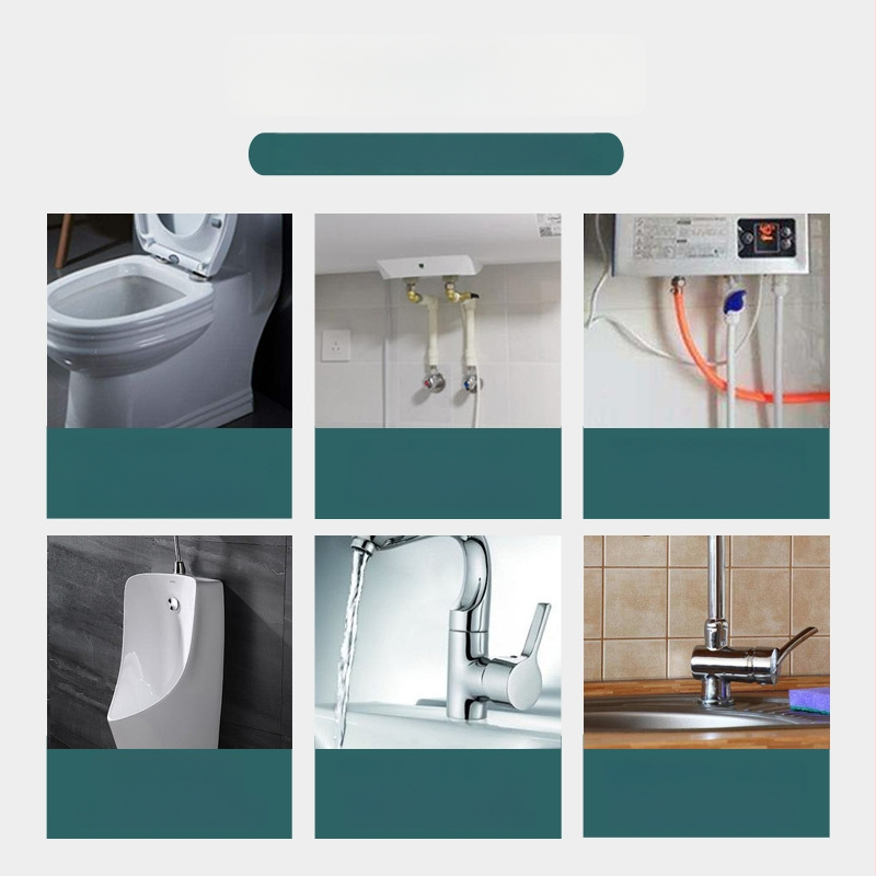 PERT plastični savijeni priključni crijevo za WC i bojler, topla i hladna voda, 4 priključka DN15, spiralni način ugradnje