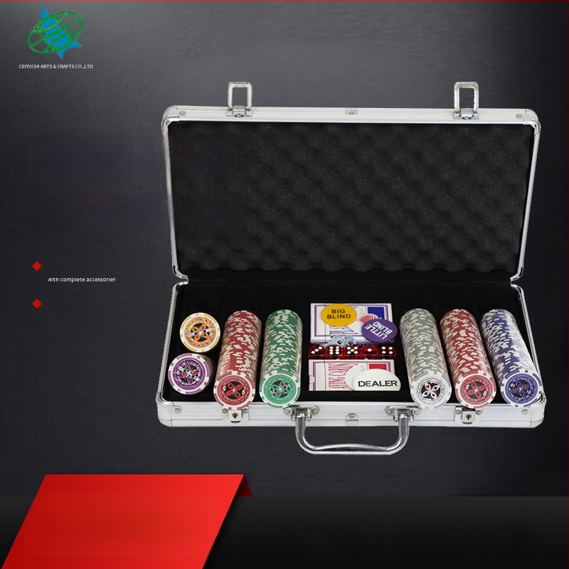 Texas Hold'em set čipova, 300 čipova s nominalnim vrijednostima, dizajn leptira