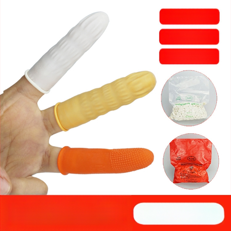 Jednokratne latex navlake za prste, antistatične, neklizajuće, bijele, debljina 0,11 mm, duljina 6–7 cm, pakiranje 500 g