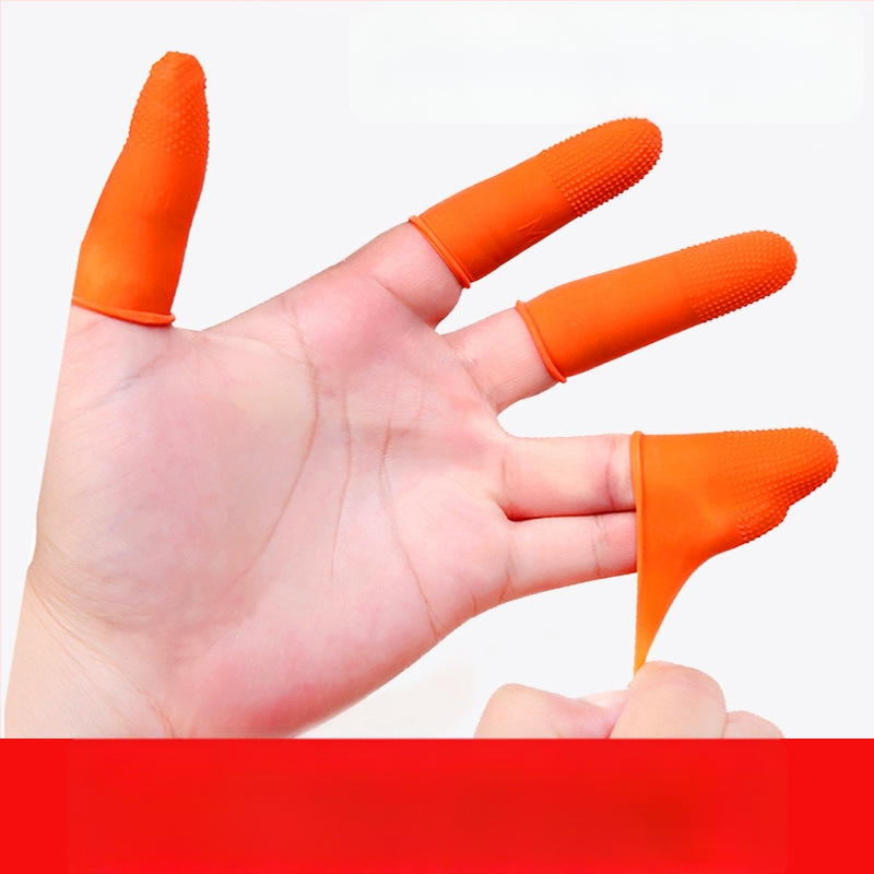 Jednokratne latex navlake za prste, antistatične, neklizajuće, bijele, debljina 0,11 mm, duljina 6–7 cm, pakiranje 500 g