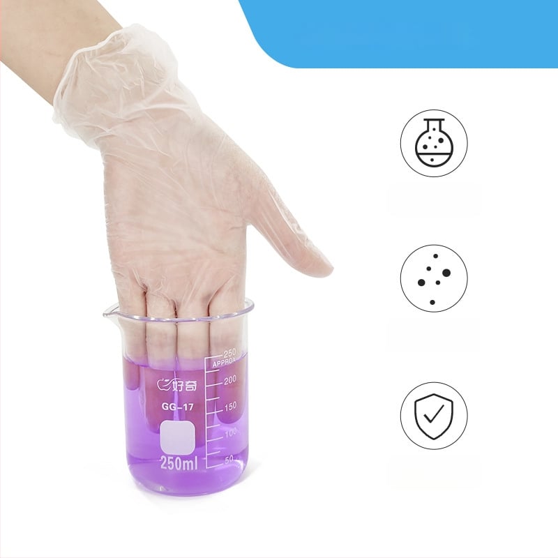 Jednokratne PVC rukavice, dužine 9 inča, za laboratorijske poslove, kućne poslove i rukovanje hranom (pakiranje 100 kom.)
