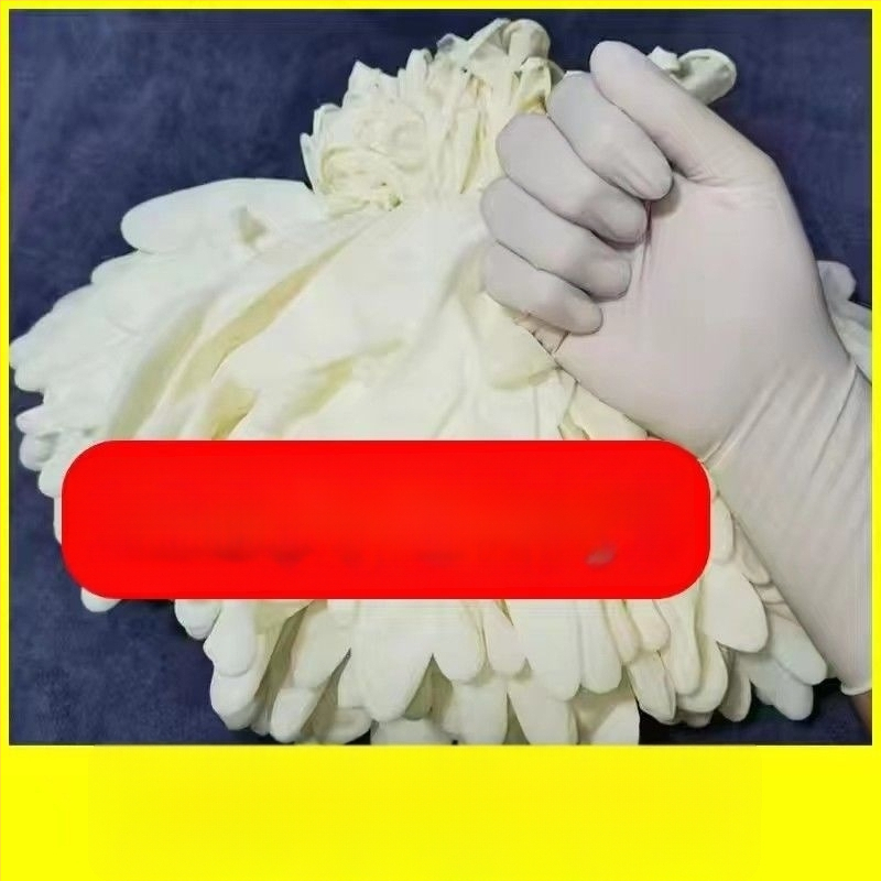 Jednokratne bež latex rukavice, ambidextrične, bez pudera, vodootporne i otporne na habanje, otporne na vodu i ulje