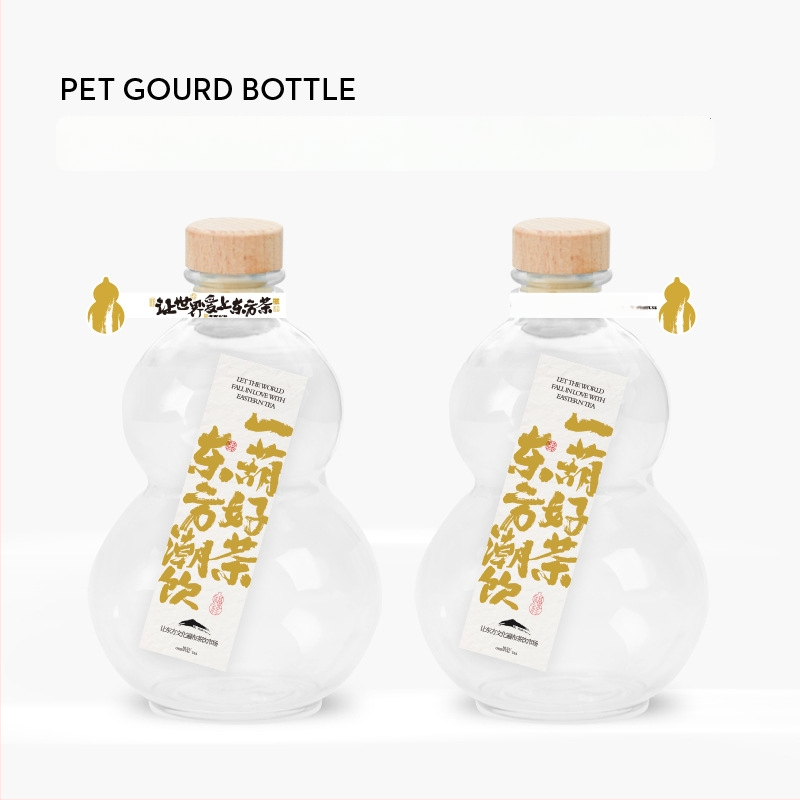 Jednokratna prozirna plastična boca za hladno infuziranje čaja s poklopcem, kapacitet 401–500 ml