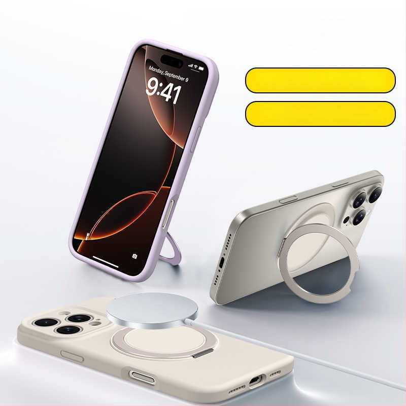 Stalak za telefon s dojmom vrhunskog dizajna, metalna legura aluminija, magnetska stolna podloga, 360° rotacija, ultra-tanki držač prstena za automobil