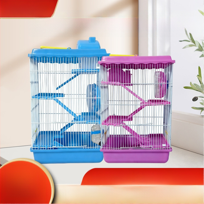 Kavez za hamster s 5 etažama, vila-kastel u stilu, plastični, 28×20×45 cm, unutarnja i vanjska upotreba