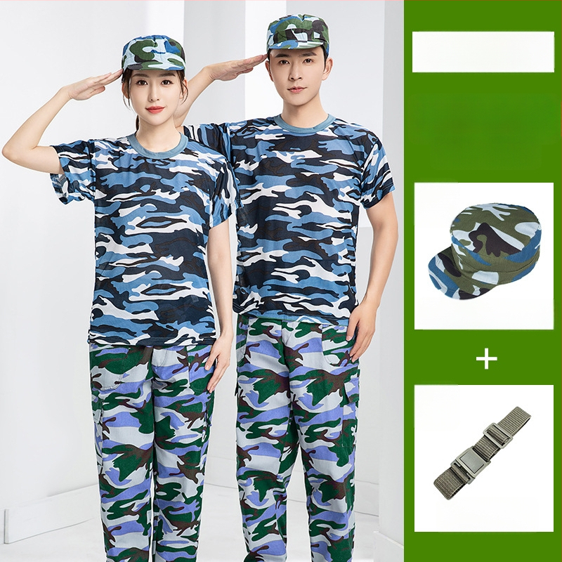 Unisex set majica kratkih rukava za vojnu obuku, maskirni uzorak, lagano ljeto, brzo sušenje