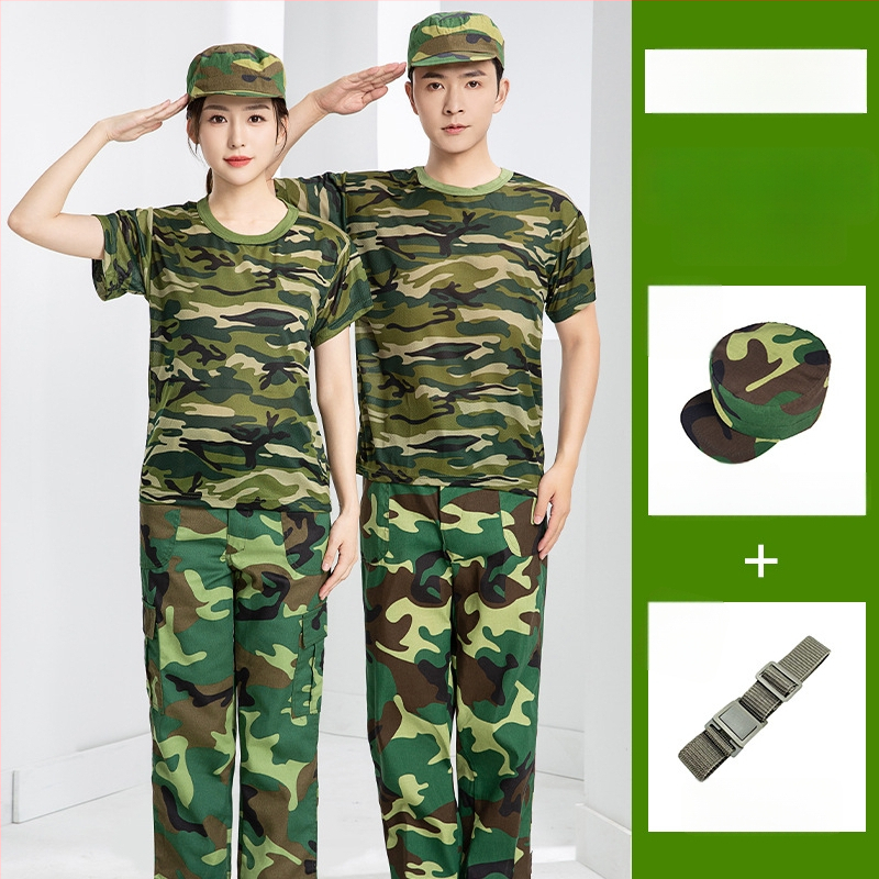 Unisex set majica kratkih rukava za vojnu obuku, maskirni uzorak, lagano ljeto, brzo sušenje