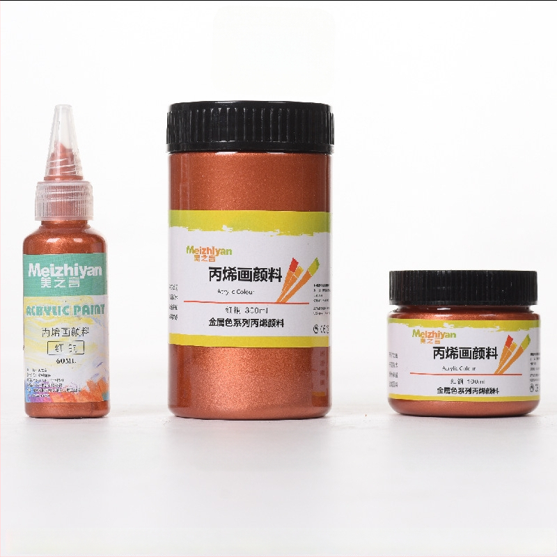 Meizhiyan zlatna metalik perlasto-akrilna boja – 60/100/300 ml, za ručno slikanje na gips i smolu