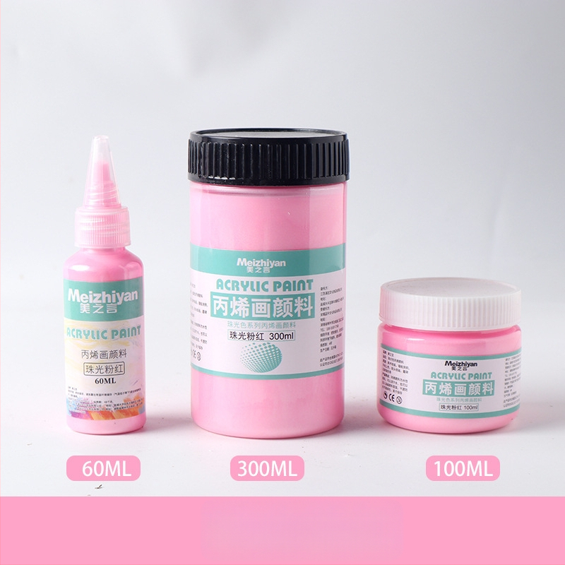 Meizhiyan zlatna metalik perlasto-akrilna boja – 60/100/300 ml, za ručno slikanje na gips i smolu