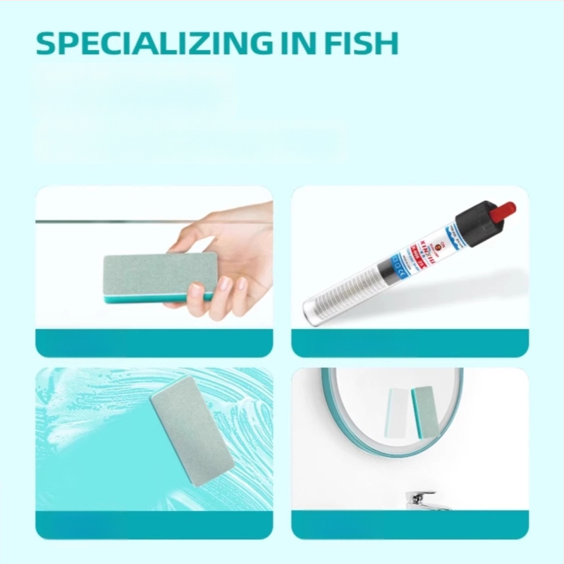 Διπλής όψεως πανί καθαρισμού γυαλιού για εσωτερικούς τοίχους δεξαμενής· Αφαιρεί κλίμακα, σημάδια νερού και λεκέδες· Ασφαλές για δεξαμενές· Οικιακή χρήση· Κυκλοφόρησε το 2024