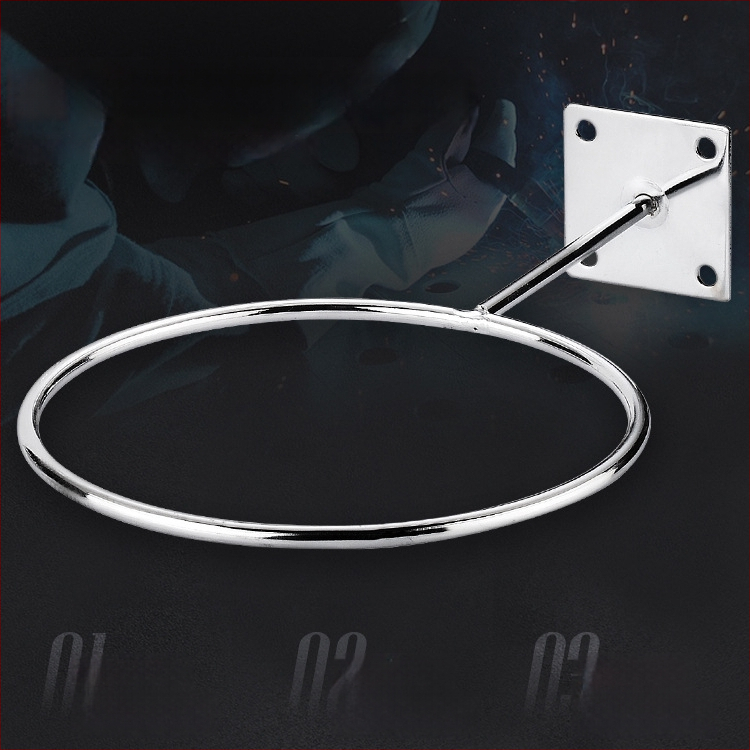 Suport de perete din fier pentru mingi, cârlig unic, design modern minimalist, încărcare maximă 5 kg, potrivit pentru mingi de baschet și fotbal