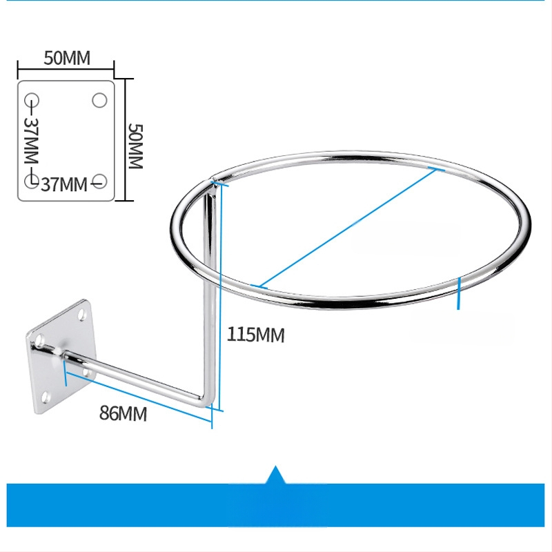 Suport de perete din fier pentru mingi, cârlig unic, design modern minimalist, încărcare maximă 5 kg, potrivit pentru mingi de baschet și fotbal