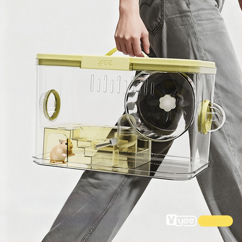 Kavez za hrčka Yee – prozračni blok-stil, dvokatni DIY proširivi, prijenosni, lako za čišćenje, ventilirani