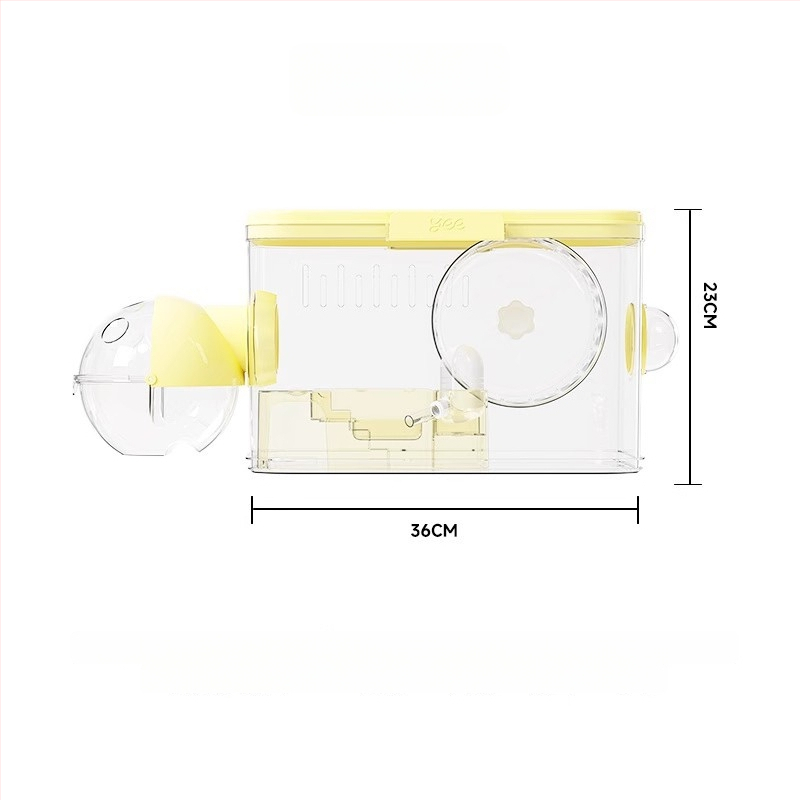 Kavez za hrčka Yee – prozračni blok-stil, dvokatni DIY proširivi, prijenosni, lako za čišćenje, ventilirani