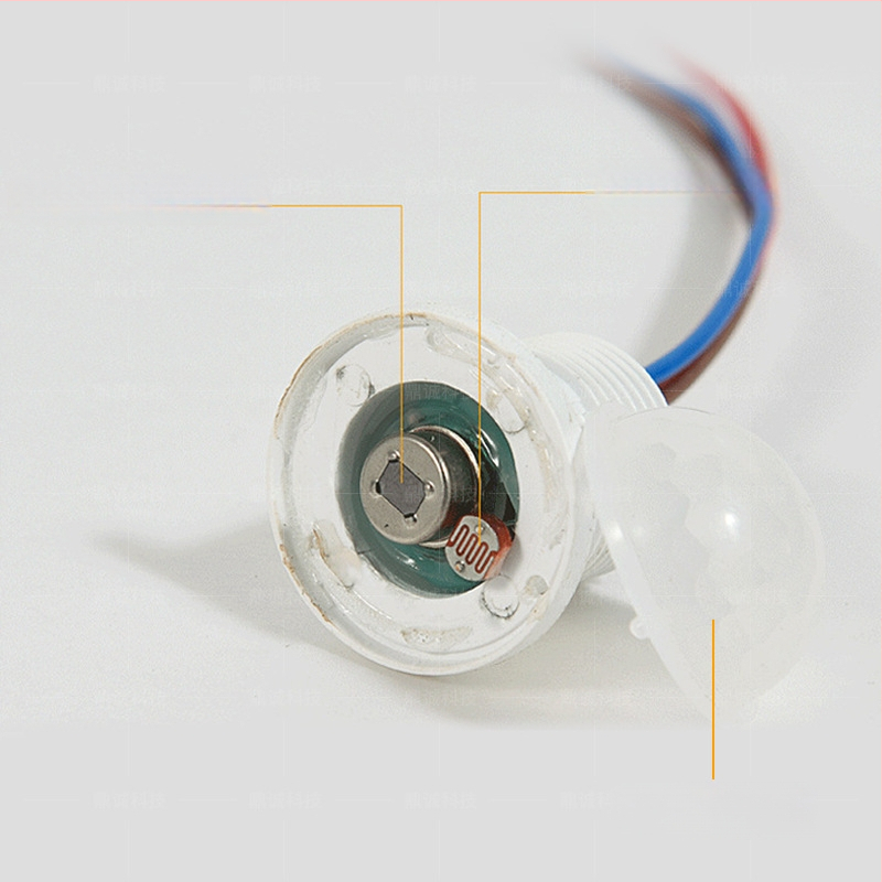 Διακόπτης ανίχνευσης σώματος με υπέρυθρο αισθητήρα, ενσωματωμένο, για φωτιστικά οροφής, 85-265V AC / 9-60V DC, καθυστέρηση 30 s