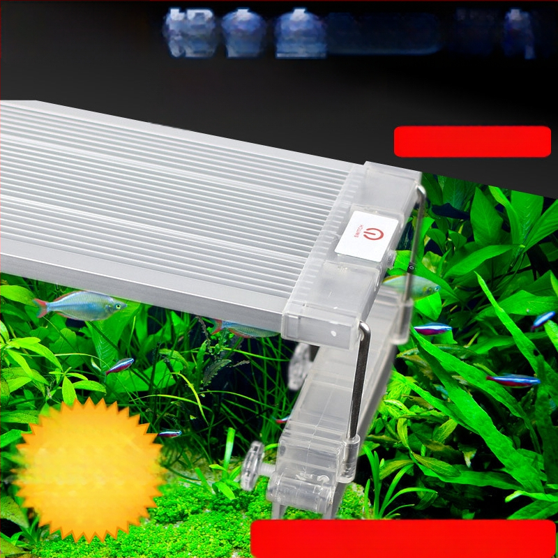 LED svjetlo za akvarij od aluminijske legure, troboje podešavanje, za morsku i slatkovodnu upotrebu, klampski nosač