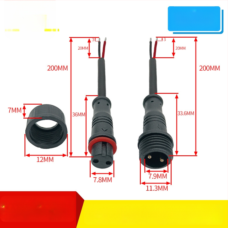 Αδιάβροχος συνδετήρας και θήκη για συστήματα 2–5 πυρήνων, επαφές από χαλκό, μόνωση PVC, 60V 3A, κατάλληλο για αυτοκίνητα, ηλεκτρονικά και βιομηχανία