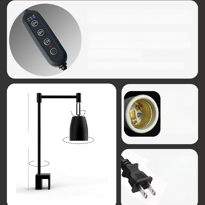 Lampa za sunčanje kornjača, puni spektar UVB UV-A za gmazove, s E7 tajmerom