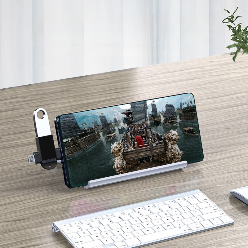 OTG конвертор три в едно за Apple Type-C устройства — модел T73-t69, марка Pinyue