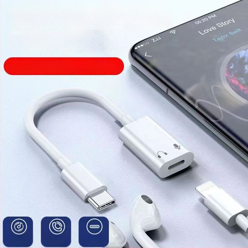 Адаптер за слушалки, модел 15, съвместим с Apple 15 серия