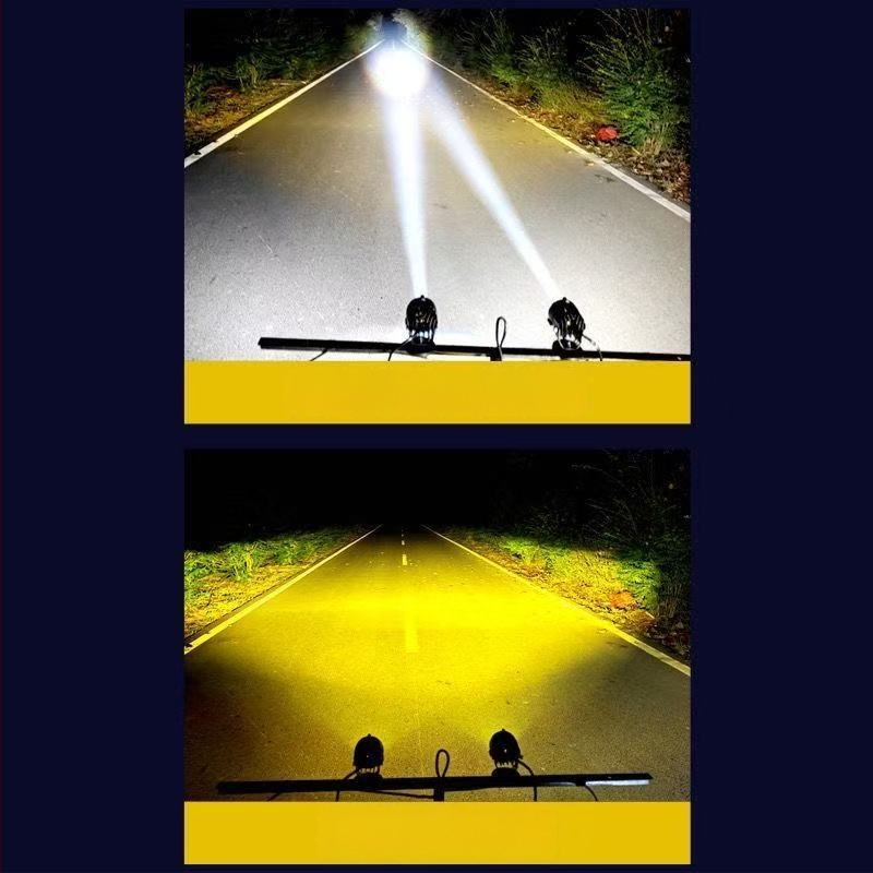 Automobilski LED laserski reflektor s ugradnjom na rešetku, svjetlo za maglu, prednji branik, vanjski daljinski i bliski snop, fokusirajuća leća, ugradnja na krov, daleki i bliski snopovi