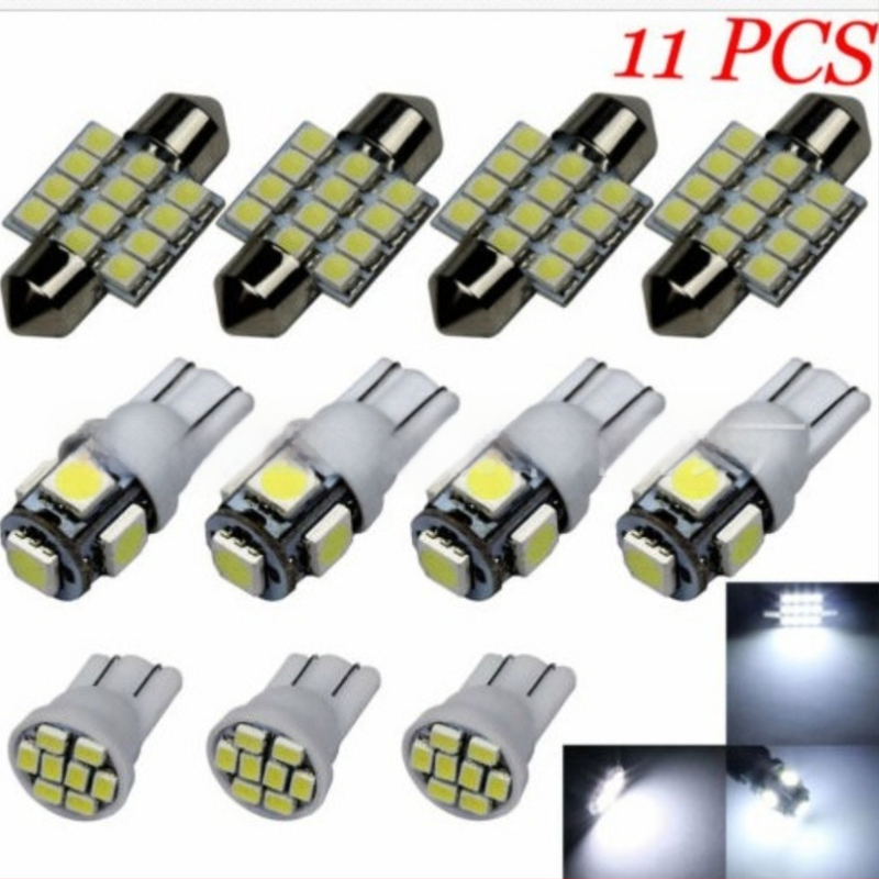 13-dijelni LED set za auto – unutarnje svjetlo za čitanje, osvjetljenje kabine i svjetlo za registracijsku pločicu, 12 SMD 1206