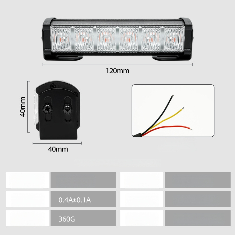 Lumina LED de avertizare pentru plafon - pentru camioane și echipamente de construcții - Carcasă din aliaj de aluminiu, 12V, model Jsd12