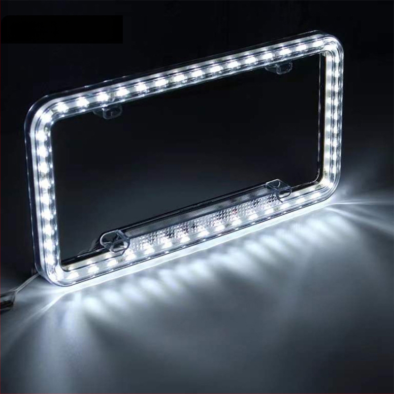 LED svjetlo za registarsku pločicu sa okvirom, 12V, ABS, 315×160 mm, 4000–6500K, 0.6W, 50 000 h, američko-latinska standard, višenamjensko svjetlo pločice