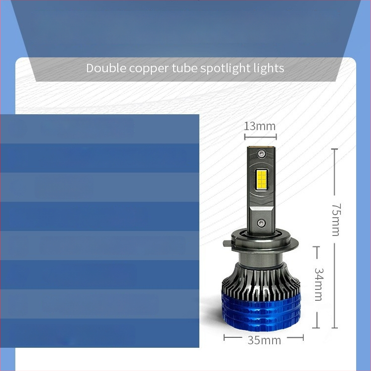 LED auto žarulja s dvostrukom bakrenom cijevi, ugrađena, ultra jaka, za H7, H11 i H4 (9005) – visoki i niski snop