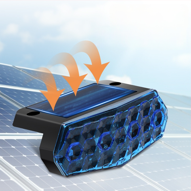 Solarsko upozoravajuće svjetlo za kamione s indikatorom širine u pravokutnom kutu, senzor vibracije vođen svjetlom, bez punjenja