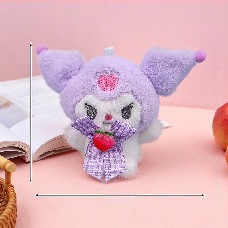 Nagyfülű Cinnamoroll plüss kulcstartó és Kuromi baba