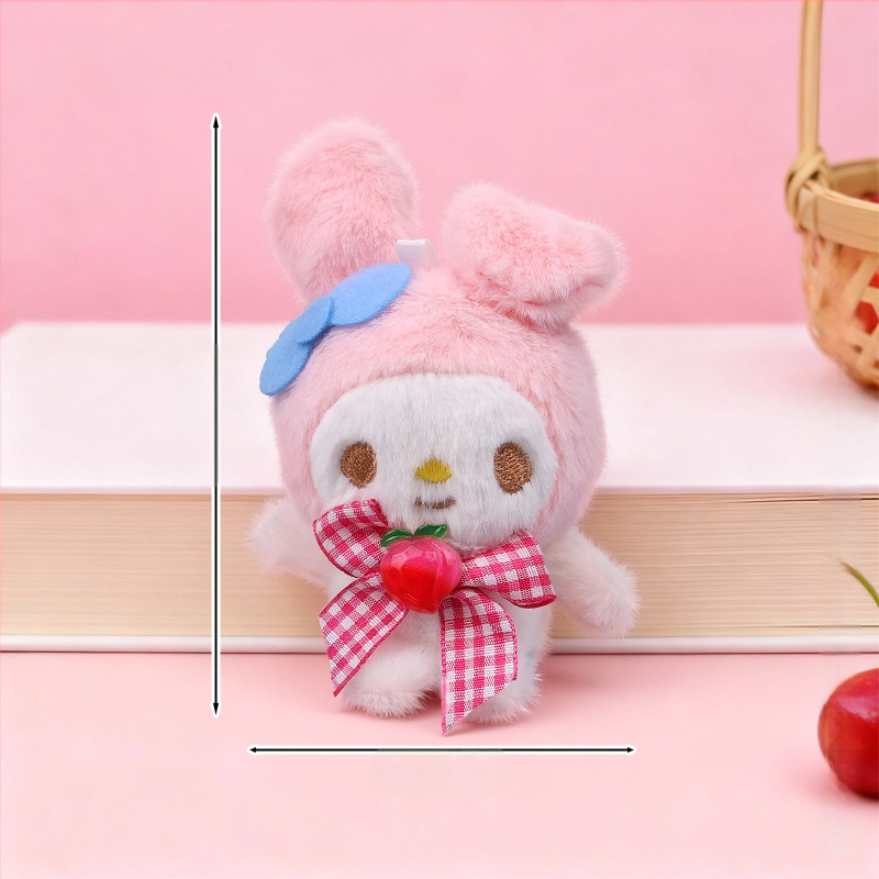 Nagyfülű Cinnamoroll plüss kulcstartó és Kuromi baba