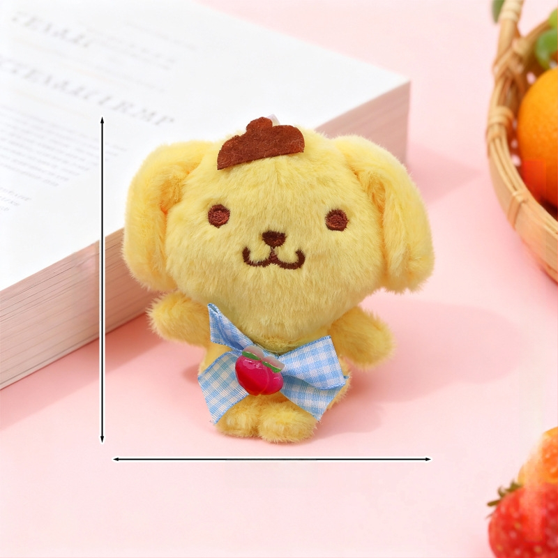 Nagyfülű Cinnamoroll plüss kulcstartó és Kuromi baba