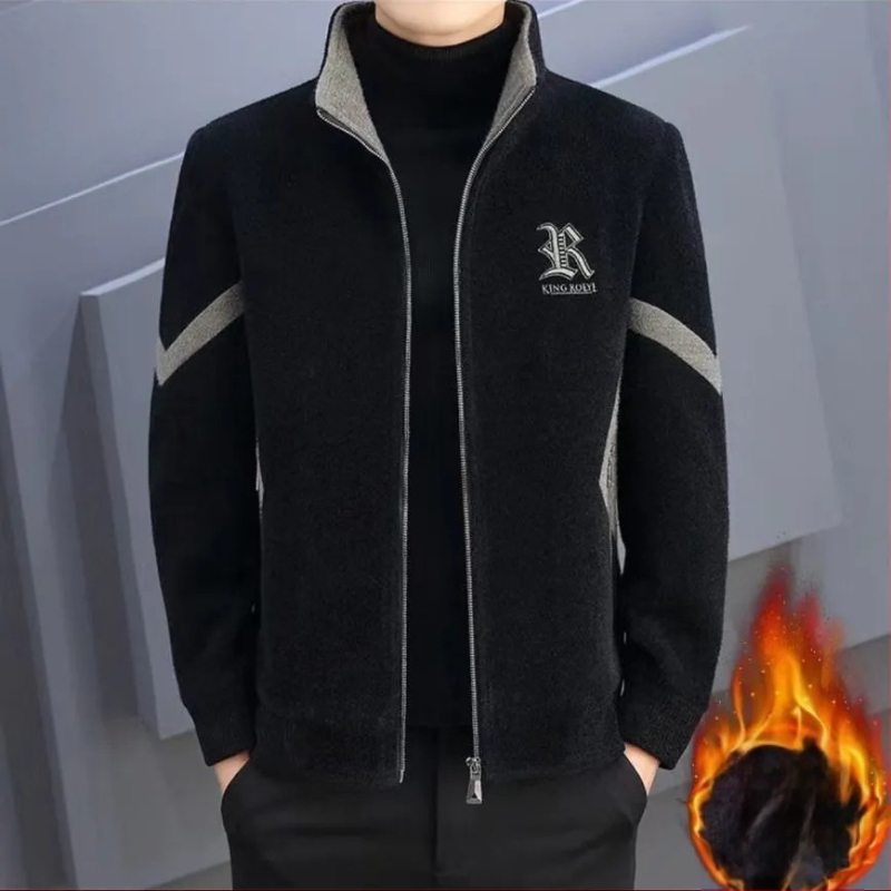 Muška kapucja od corduroya s zajčjom dlakom, korejski stil, casual vanjska jakna