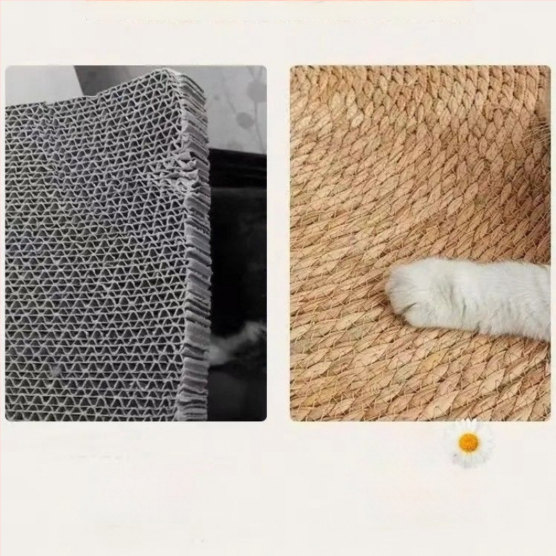 Len-sisal daska za grebanje mačaka, zidna montaža, japansko-skandinavski stil, tkana podna prostirka od pamukovog užeta, otporna na habanje za mačje šape