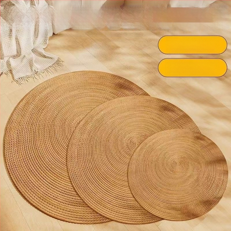 Len-sisal daska za grebanje mačaka, zidna montaža, japansko-skandinavski stil, tkana podna prostirka od pamukovog užeta, otporna na habanje za mačje šape