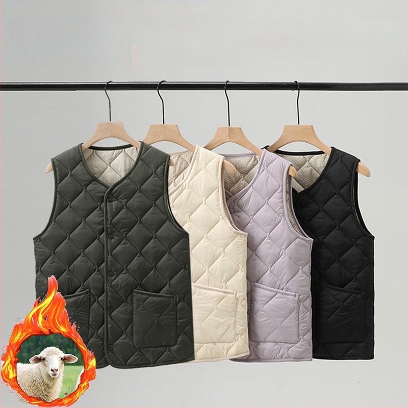 Vuna vest s promjenom boje za jesen-zimu, topla bez rukava, korejski casual stil, za žene i muškarce.