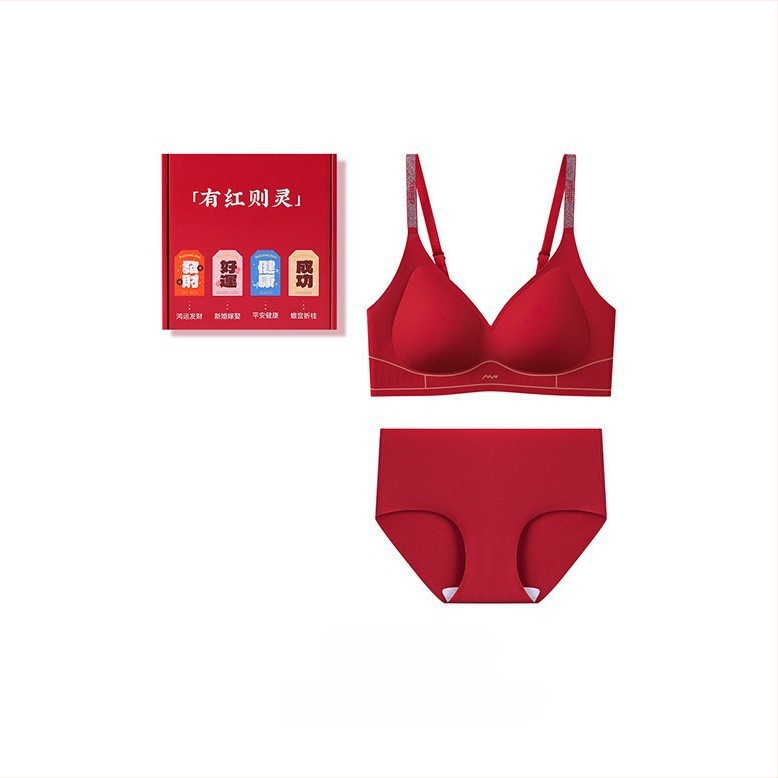 Nylonból készült seamless női alsónemű készlet 3/4-es kosár, vékony formázott kosár, acélgyűrű nélkül, rögzített dupla pántok, hátul négy sor kapocs